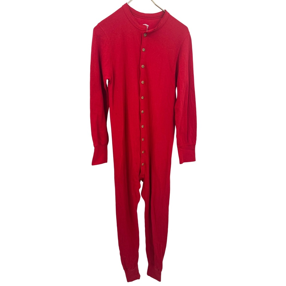 Duofold‎ Cotton Wool Mid Weight Double Layer Thermal Union Suit Red Long Johns